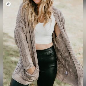 Love Tree Chunky Knit Cardigan